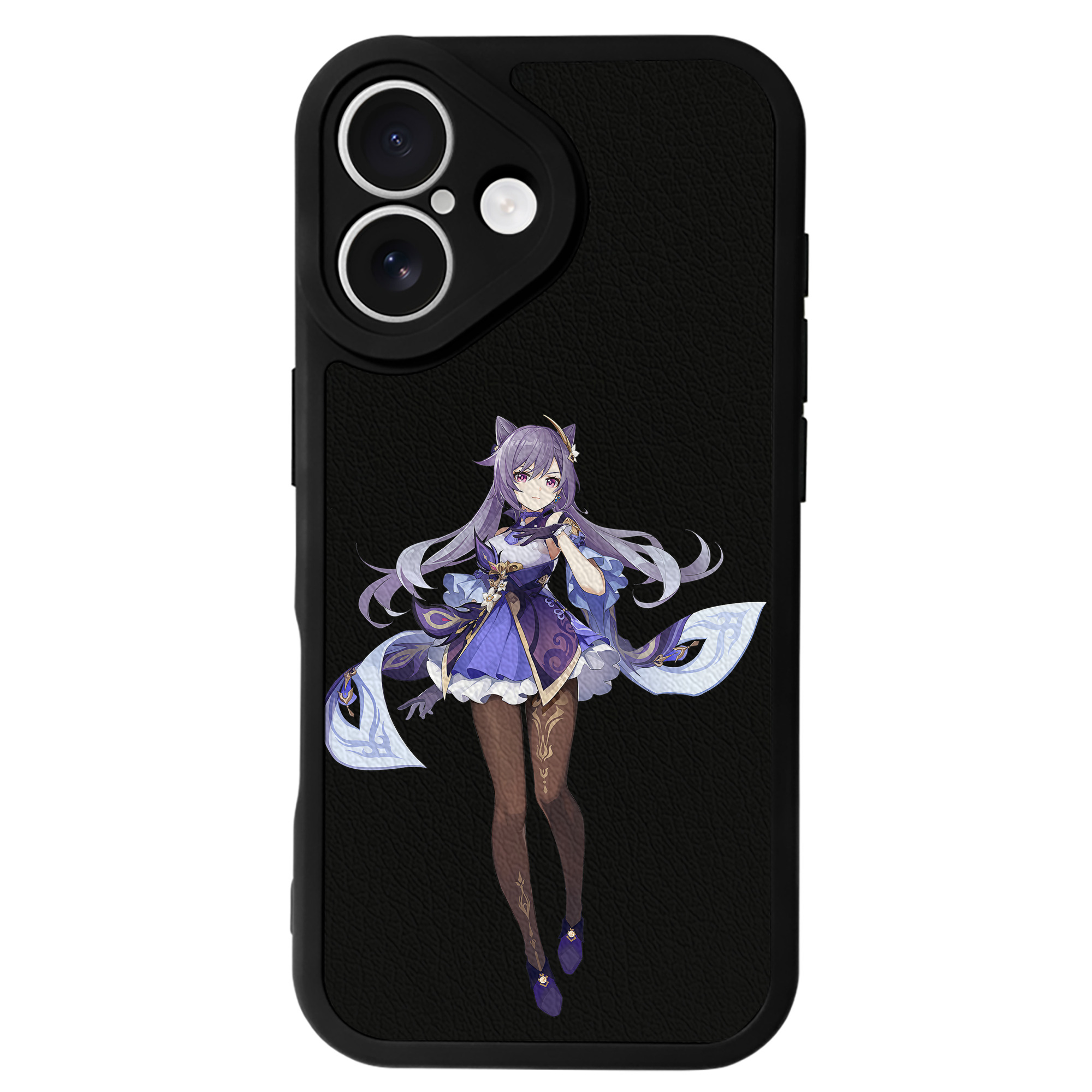 げんし神 刻晴 こくせい genshin Kokusei 【iPhone 16シリーズ対応】シリコンスマホケース（レザー調） 材質：シリコン